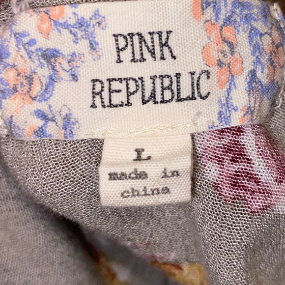 Green Pink Republic Lace up Blouse - Picture 4 of 4